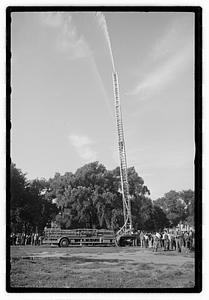 Fire truck and ladder