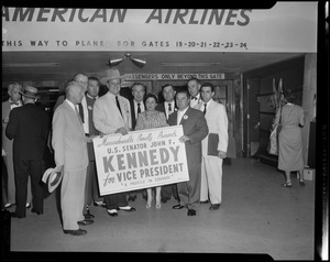 JFK supporters bring sign to Chicago convention endorsing Kennedy