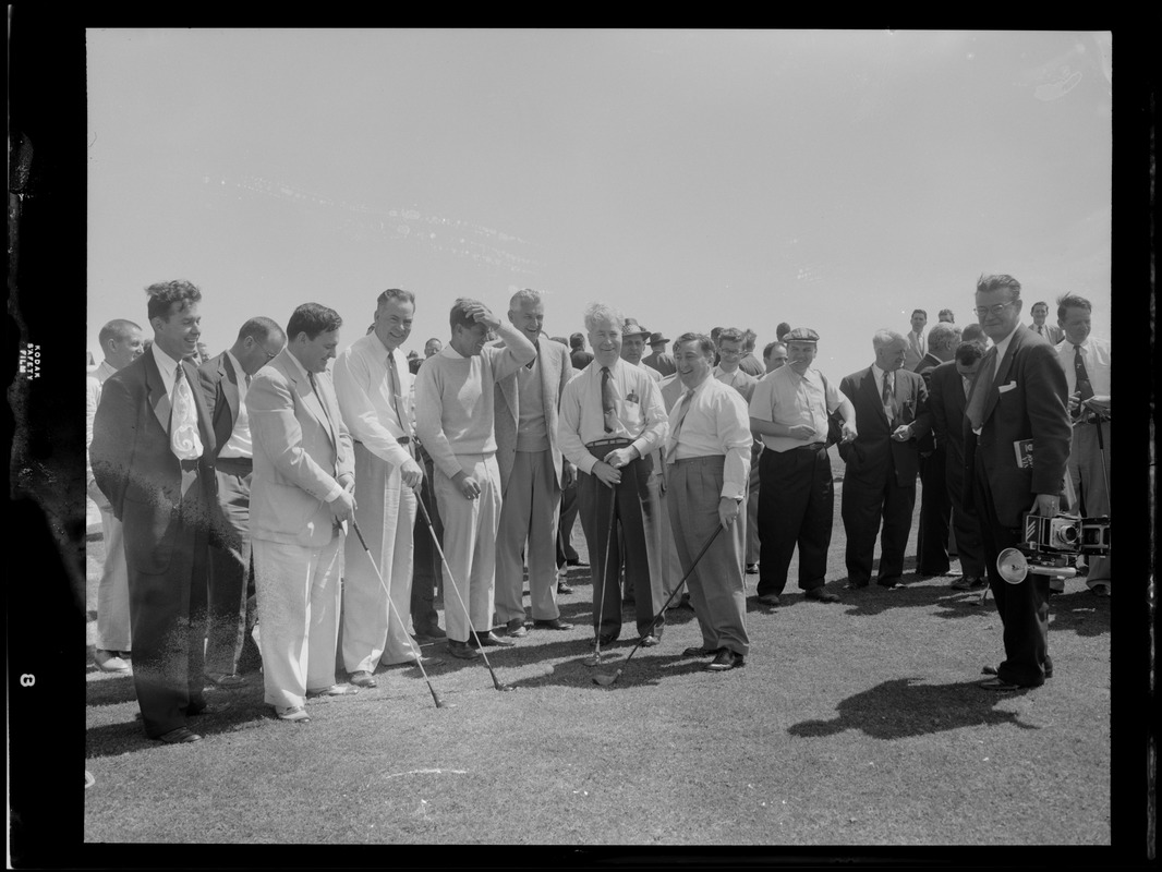 JFK invites Mass. legislature to Hyannisport to meet his future wife, on golf course