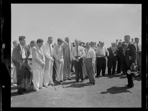 JFK invites Mass. legislature to Hyannisport to meet his future wife, on golf course