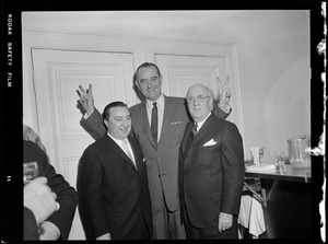 Lyndon Johnson with John Powers and Sheriff Fitzpatrick