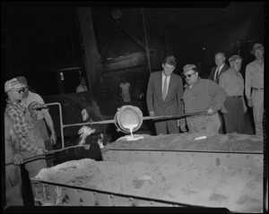 JFK tours iron works during Senate campaign