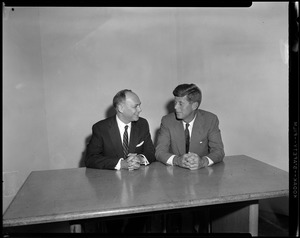 JFK [with Jackson Holtz] at the Democratic National Convention in Chicago