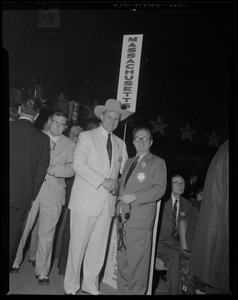Kennedy supporters on the floor at the Democratic convention in Chicago