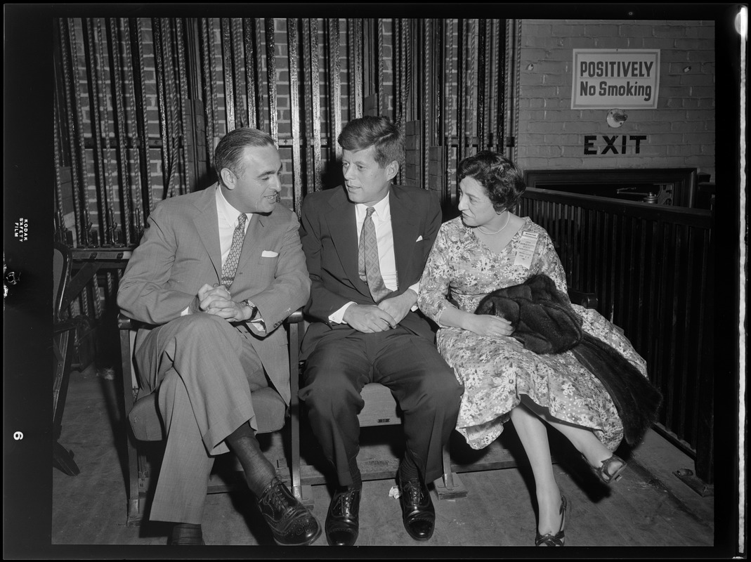 Mass. State Democratic Convention, JFK & Abe Ribicoff