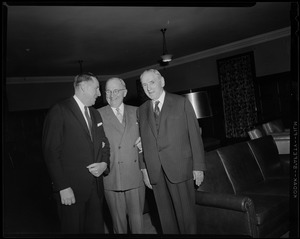 Curley, Furcolo and Truman at Furcolo's breakfast at the University Club for Truman