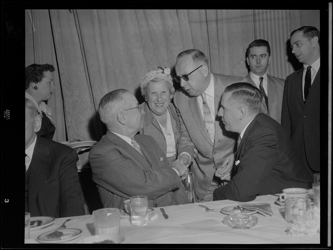 Truman shaking hands at Gov. Furcolo's breakfast for Truman at the ...