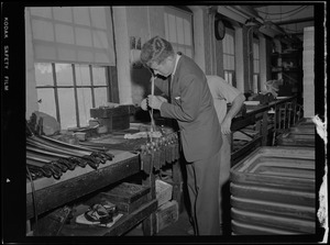 JFK on factory tour during Senate campaign in Worcester