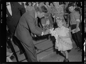 JFK is a big hit with future voters during his campaign for Senate