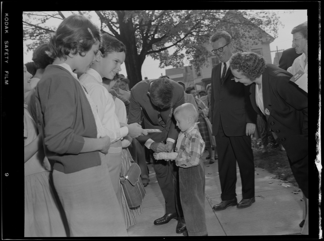 JFK is a big hit with future voters during his campaign for Senate