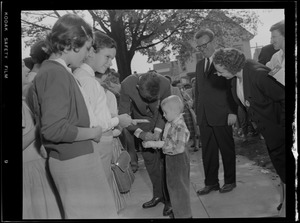 JFK is a big hit with future voters during his campaign for Senate