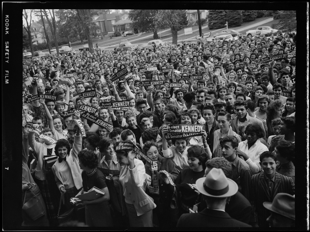 Campaign rally for JFK during Senate race