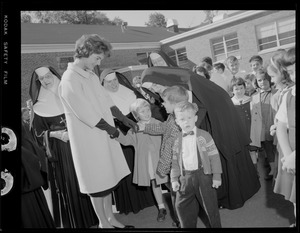 JFK & Jackie visit parochial school in Fall River