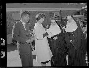 JFK & Jackie visit parochial school in Fall River