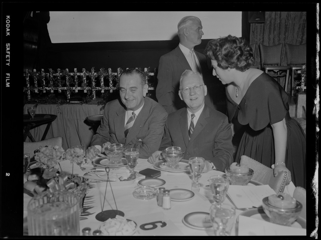 LBJ and Mayor Hynes at the Truman jubilee birthday party