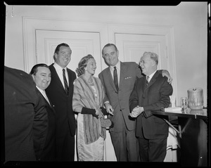 LBJ & Mayor Hynes at the Truman jubilee birthday party