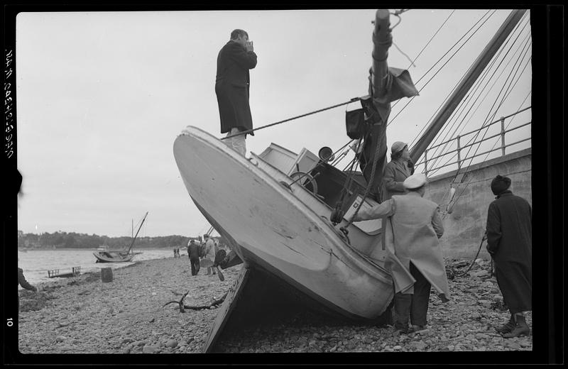 Marblehead, hurricane damaged boats