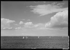 Sky, water, boats