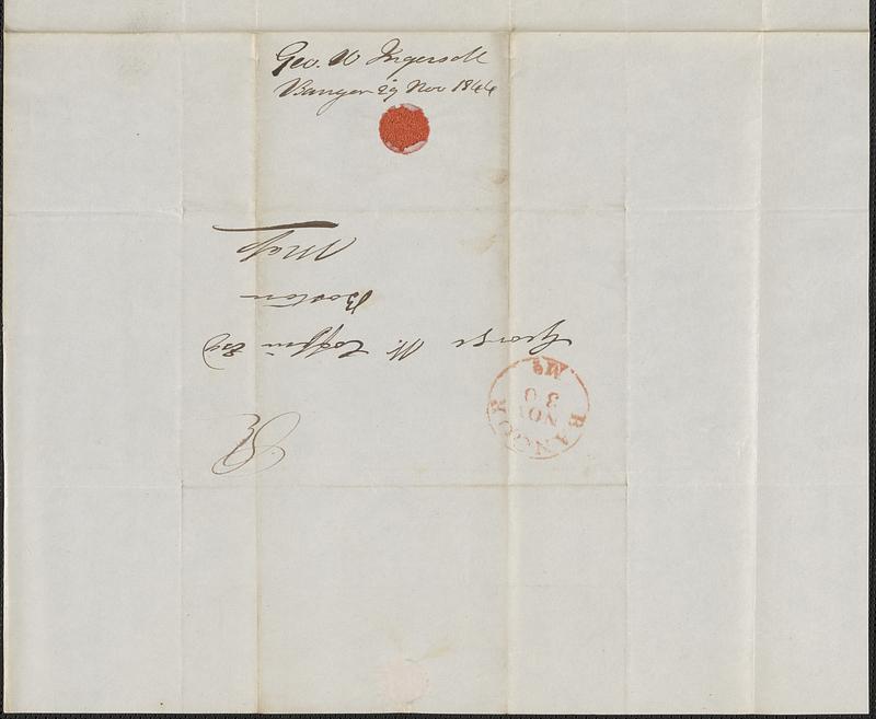 George Ingersoll to George Coffin, 29 November 1844 - Digital Commonwealth