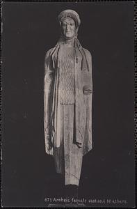 671 Archaïc female statue A M Athens