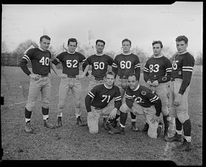 Football 1941, Thomas Bartlett, Thomas Collins, Joseph Palmieri, Myron Angier, Horace Sansoucy, Robert F. Miller, Karl Kurth, and Paul Rose