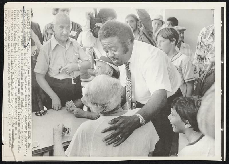 Abernathy Campaigns for Camp Site - The Rev. Ralph Abernathy, head of ...