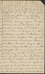 Letter from Zadoc Long to John D. Long, July 19, 1869