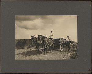 Farm scene with Fred Walter and Mabel Grace Bardwell