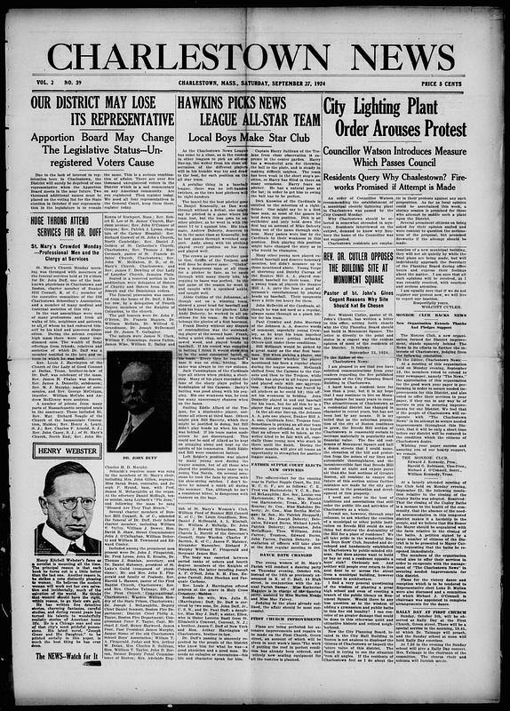 The Charlestown News. September 27, 1924 - Digital Commonwealth