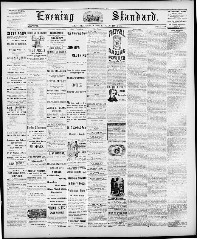 Evening Standard. July 29, 1881 Digital Commonwealth