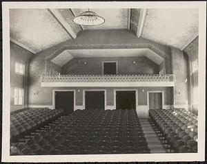 Dalton Opera House, interior rear, 1895