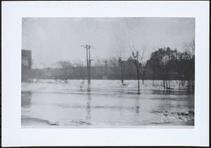 Flooded Nashua River looking towards Railroad Square?