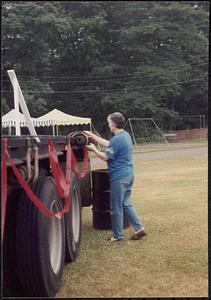 Barbara Smith decorating trailer/stage