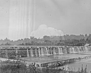 Collins Dam from North end showing flashboards