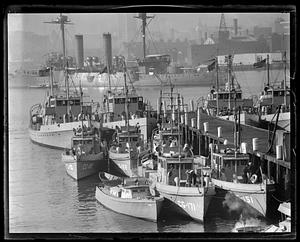 Coast Guard boats at Base no. 5 East Boston
