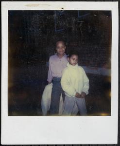 Two girls posing together