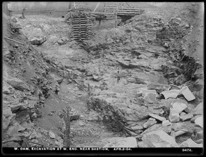 Wachusett Dam, excavation at westerly end, near Bastion, Clinton, Mass., Apr. 2, 1904