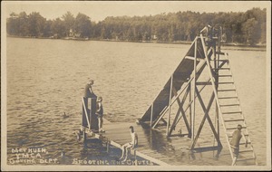 Shooting the chutes. Methuen, Y.M.C.A. Outing Dept.