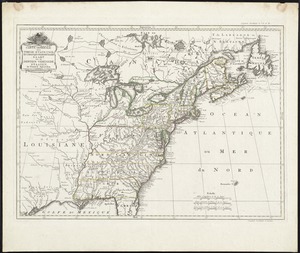 Carte generale des treize Etats Unis, de l'Amerique septentrionale