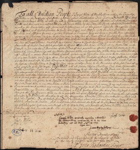 Deed from Joseph and Hannah White to son Benjamin