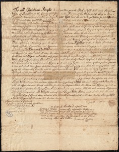 Deed of land from Joseph White to his son, Benjamin