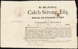 Commission to Joshua C. Clark as lieutenant in the 1st Regiment of Infantry