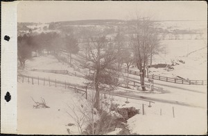 View from railroad tracks, French Hill across the valley, lower Worcester Street in center