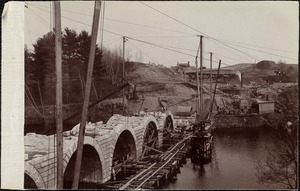 This appears to be the building of the aqueduct over the Assabet River in Northboro