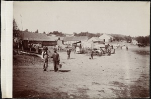 Unidentified laborers and facilities