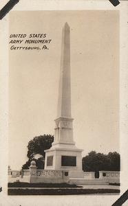 United States Army Monument, souvenir view, Gettysburg, PA