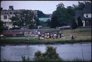 MDC recreation area from Cambridge side of Charles River