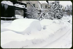 Cars covered in snow, Somerville