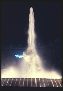 Night view of Fountain of the Naiads, Piazza della Repubblica, Rome, Italy