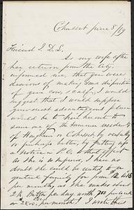 Letter from Thomas F. Cordis to John D. Long, June 8, 1869